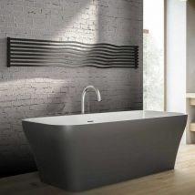 Termoarredo orizzontale di design Marea Bianco 30,4 cm