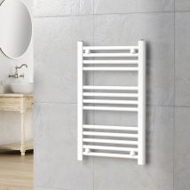 Adelya - Termoarredo Scaldasalviette Bagno Dritto 70x45 Cm Bianco Interasse 40 Cm Warm