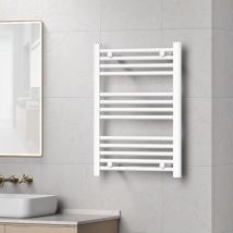Adelya - Termoarredo Scaldasalviette Dritto 70x50 Cm Bianco Warm Interasse 45 Cm