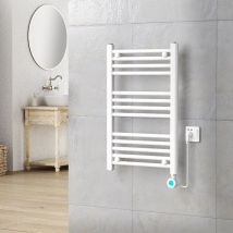 Termoarredo Scaldasalviette Elettrico Bianco 70x45 Cm 300W Termostato Digitale Warm