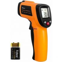 Termometro a infrarossi, termometro a infrarossi laser senza contatto da -50°C a 550°C, schermo lcd retroilluminato (non per esseri umani)