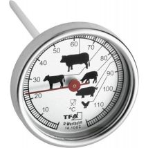 Termometro per Arrosti Analogico in Acciaio Inossidabile – 0°-120°C – Lunghezza Sonda 100mm – Colore Argento – HERTER