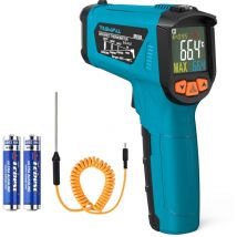 Flasidu - Termómetro infrarrojo (para uso no humano) -50°C a 800°C Termómetro láser digital infrarrojo de Tilswall con pantalla lcd para cocinar