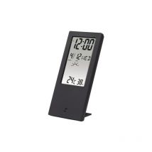 Hama - Termómetro/Higrómetro lcd, Pantalla Digital, Indicador del Tiempo, Función de Alarma y repetición, Almacenamiento de los valores