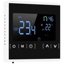Ontway - Termostato para suelo radiante eléctrico, programable, con pantalla lcd y doble temperatura y control dual, cable con sensor externo de 3