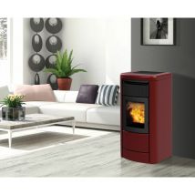 Italiana Camini - Termostufa a pellet - Layma Evo 22KW Colore:: Bordeaux