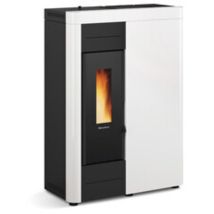 Termostufa Pellet Ermetica Slim 14,5kw Virna Idro .16 Bianco