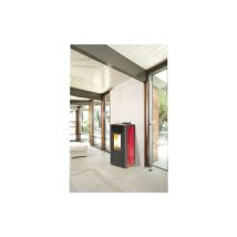 King - stufa pellet 14 kw 14 idro bordeaux