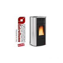 Termostufa Stufa A Pellet Nordica Extraflame Raffaella Idro 20 Kw Argento