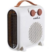 Fabrilamp - Termoventilador Calefactor Portatil 2000w Blanco/marron 2potencias 3Funciones 24,8x23,3x11,7cm