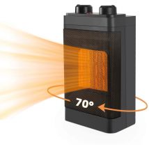 Gbly - Termoventilatore elettrico 1500W Riscaldamento con effetto detergente - 3 modalità ptc silenzioso Interno 70° Counteraction Protection e