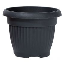 Terra-Blumentopf – Anthrazit – Durchmesser 35 cm, Höhe 27,5 cm, Fassungsvermögen 13 l – UV-beständig, leicht, hochwertiger Kunststoff