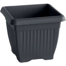Pot de fleur carré Terra 30x30x25 cm en plastique Anthracite - Prosperplast