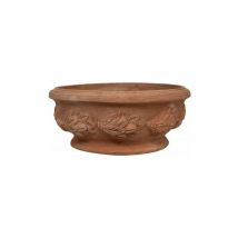 Biscottini - Terrakotta-Schale 100% Made in Italy Vollständig handgefertigt Vase für draußen