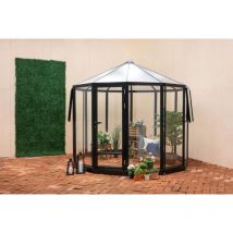 Terrando - Gewächshaus Lian aus Metall in Schwarzmit 4 mm Wandstärke Schwarz