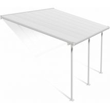 Chalet&jardin - Palram - Canopia Aluminium Terrassenüberdachung Feria Weiß 295x425x305 cm