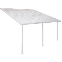 Chalet&jardin - Palram - Canopia Aluminium Terrassenüberdachung Feria Weiß 385x425x305 cm