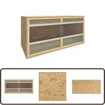 Terrarium Bois d'ingénierie 100x47x47 cm - Terrarium Reptile - Terrarium Animal - Abri Reptile - Habitat Reptile - Caisse Reptile