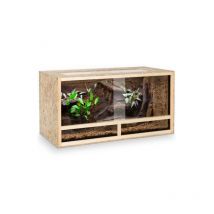 Idmarket - Terrarium en bois osb pour reptiles et batraciens aérations latérales 115 cm