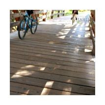 Lame de terrasse en Bois traité 300x9 cm, Planche lisse en mélèze Planche à bords Bois de construction