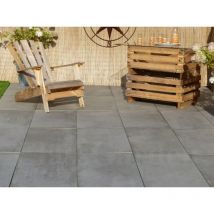 Terrasse grauer beton 12 m² - 24 Fliesen