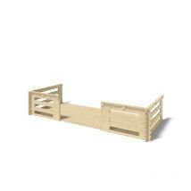 Altanka - Terrasse en bois avec balustrade pour abri en bois - 10m2 - 5m x 2m - couleur: naturel