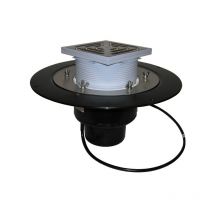 Ferrari Srl - Terrassenablauf DN160, Befestigungssystem für Abdichtungen, Gitter/Gitterhalter 148x148mm/137x137mm, Vorrichtung für