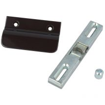 Ms Beschläge - Terrassentür-Set Universalschnäpper Hülse Balkontürgriff Aluminiumgriff Ziehgriff Braun - RAL8019