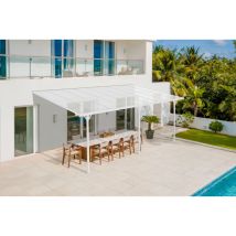 Terrassenüberdachung Carport Kleo 550l300 Aluminium Weiß