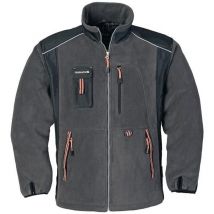 Terratrend - Fleecejacke Größe m dunkelgrau/schwarz/orange
