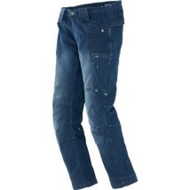 Denim-Arbeitshose Größe 52 – 98% Baumwolle, 2% Elastan – Sportlich schmale Passform – Praktische Taschen – Jeansfarbe