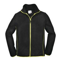 Giacca in pile da uomo taglia l nero/lime