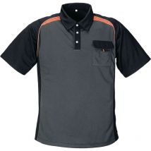 Polo uomo taglia m grigio scuro / nero / arancione Terratrend