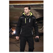 Terrax Workwear - Softshell-berufsparka Gr.xl Schwarz/limette Terrax 61534-1048-xl