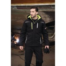 Blouson professionnel en softsclair Terrax Workwear taille m noir/limette 100 % pes