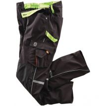 Softshellhose Workwear Größe 58 schwarz/limette