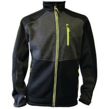 Strickfleecejacke Gr.L dunkelgrün/schwarz/lime terrax