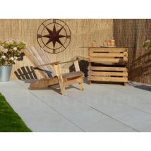 Classgarden - Terraza porcelánico efecto Hormigón Marfil 16 m² - 32 baldosas