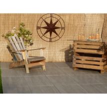 Classgarden - Terraza porcelánico efecto Madera Gris 10 m² - 20 baldosas
