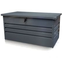 TERRE JARDIN - Aufbewahrungsbox aus Metall für den Garten Grau 100 x 61 x 62