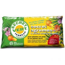 Secret Vert - Terreau bio pour agrumes et plantes méditerranéennes 40 l 40 litres