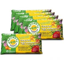 Secret Vert - Terreau bio pour agrumes et plantes méditerranéennes 40 l (lot de 5)