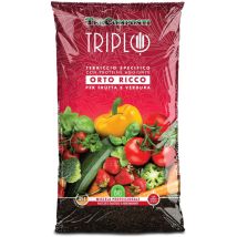 Terriccio Triplo Orto Ricco 45L – Terriccio per ortaggi e piante aromatiche – 45 Litri