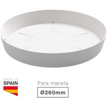 Plastiken - Plato Redondo de Plástico Serie Tes 20cm Blanco
