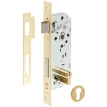 Tesa Assa Abloy - Tesa Lock R.2030-50 Inox - Serrures à mortaiser avec gâche et clé tesa 2030 / 4030 Réversible - Avec Cylindre