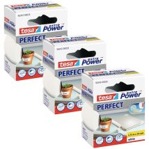 Tesa - extra power perfect 56343-00501-04 Ruban adhésif toilé blanc (l x l) 2.75 m x 38 mm 3 pc(s) D024462