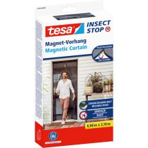 Rideau magnétique autobloquant - Rideau anti-insectes avec aimants pour portes de balcon et de terrasse - pour une installation facile sans percer