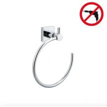 Hukk Anneau porte-serviette, métal chromé, pose facile sans perçage (40254-00000-00) - Tesa