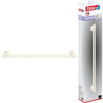 Moon white porte-serviettes double, blanc mat - porte-serviettes de bain avec 2 rails - pour montage mural sans perçage, solution adhésive incluse