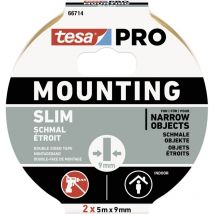 Mounting pro Schmal 66714-00000-00 Ruban de montage blanc (l x l) 10 m x 9 mm 2 pc(s) - Tesa